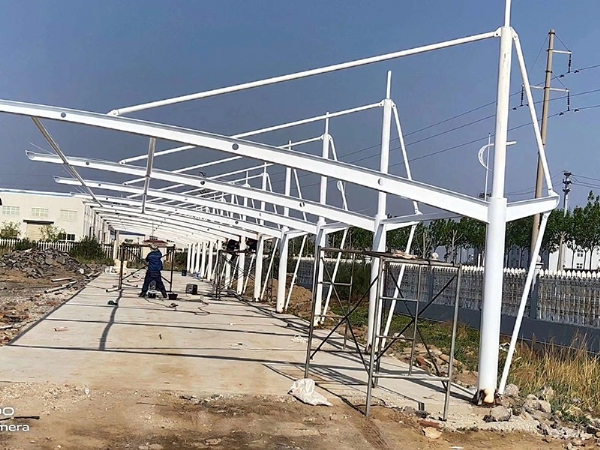 膜结构停车棚雨季施工时要注意哪些事项
